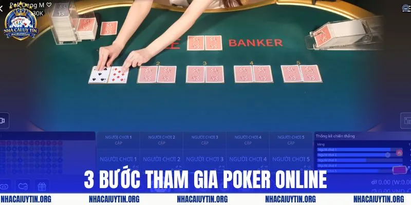 3 bước tham gia Poker online