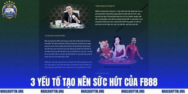  3 yếu tố tạo nên sức hút của FB88 
